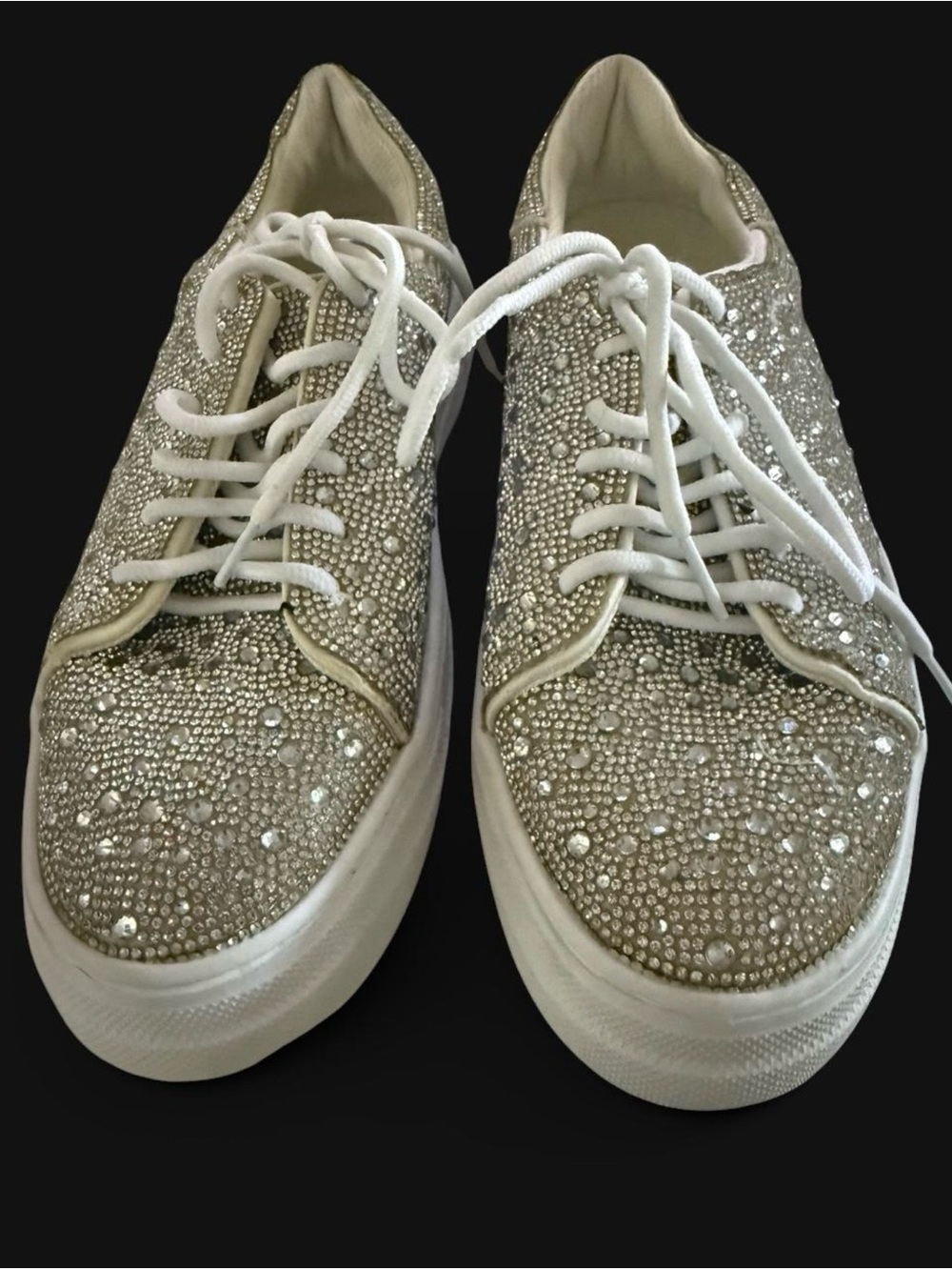 Corkys Women's Sparkling -Embellished Silver Platform Sneakers